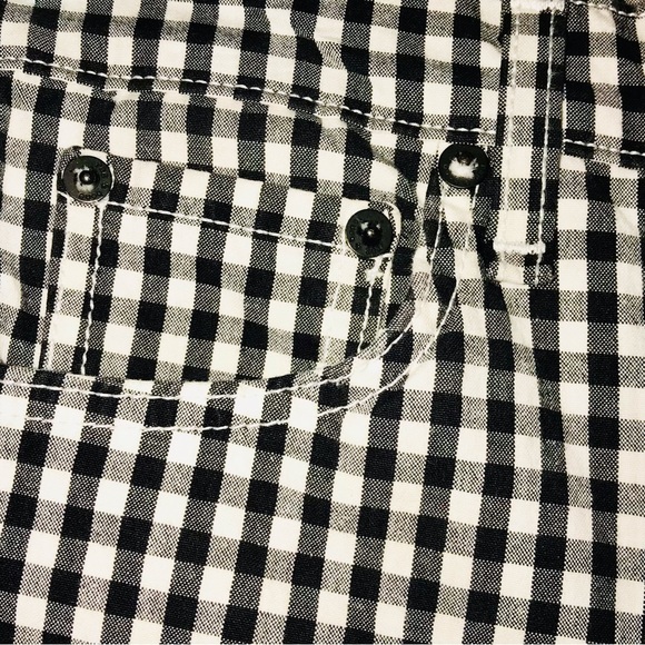 rag & bone NY Ashling 10 Inch Capri Jeans in Black/White Gingham Print size 24 - Picture 2 of 16